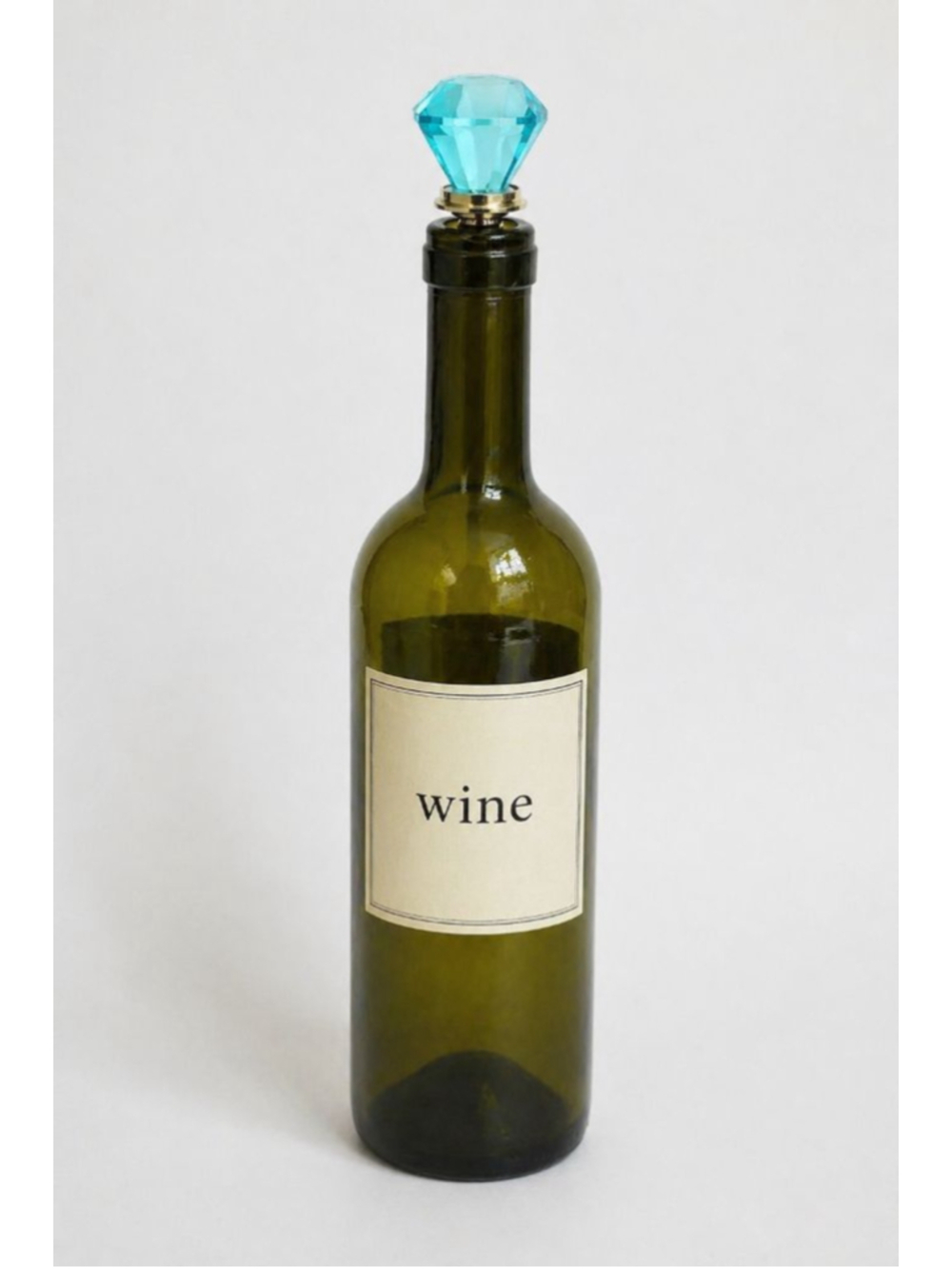 Blue Crystal Diamond Wine Bottle Stopper – Decorative Reusable